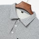 thumbnail image 5 of pstuiky camisetas de hombre, Camisa de manga corta con solapa y botones para hombre, color liso, abierta y cerrada camisetas de hombre xl, 5 of 8