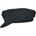 thumbnail image 3 of Herringbone Wool Blend Fiddler's Cap - M - Charcoal, 3 of 6