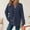 Blue Sweatshirts for Winter, variant on Women's Waffle V Neck Hoodies Sweatshirts Button Up Solid Pullover Long Sleeve Trendy Oversized Fall Casual Tunic Tops Orange S