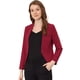 thumbnail image 1 of INSPIRE CHIC Día de San Patricio Chaqueta Corta Casual De Negocios De Oficina De Trabajo Sin Cuello Para Mujer Rojo Oscuro XS, 1 of 5