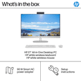 thumbnail image 4 of HP 27" FHD All-in-One Desktop Computer, Intel 12-Core Ultra 7 155U Processor, 16GB RAM 1TB Storage (512GB SSD+512GB External), Wireless Keyboard & Mouse, Windows 11, PLUSERA Earphones, White, 4 of 6