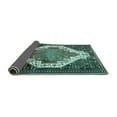 thumbnail image 2 of Ahgly Company Indoor Rectangle Medallion Turquoise Blue Traditional Area Rugs, 5' x 7', 2 of 4