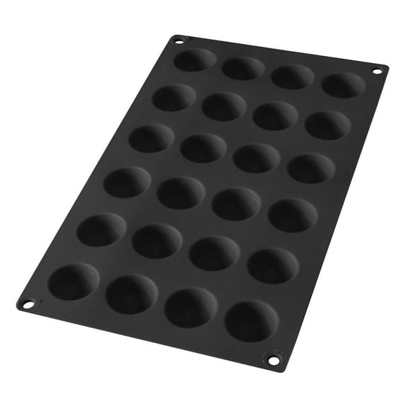 Lekue Semi-Sphere 24 Cavity Silicone Chocolate Bomb/Cake Mould Black