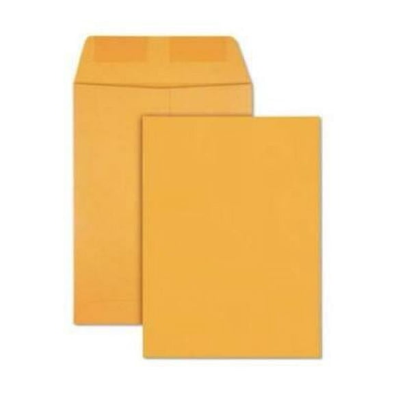 Quality Park Catalog Envelope, #1, Square Flap, Gummed Closure, 6 x 9, Brown Kraft, 500/Box (40765)