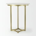 thumbnail image 2 of Mercana Tanner Marble & Gold Metal Bistro Table, 2 of 8
