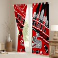 thumbnail image 3 of Feelyou Modern Rugby Helmet Black Out Curtains for Kids, Stripes Red Black Curtains Pack of 2 (42x63 Each), Eat Sleep Sports Bedroom Curtains, Window Curtains Bedroom Decor, 3 of 6
