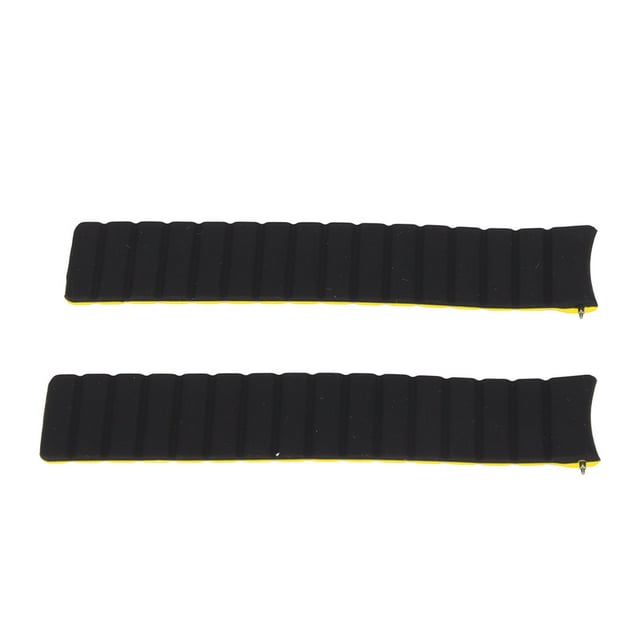 Watch Strap, Scratch Resistant Magnetic Band Adjustable Silicone Strong Magnet Rings For Smartwatches Black Yellow