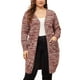 thumbnail image 1 of Cárdigan de talla grande Agnes Orinda para mujeres, de manga larga, abierto al frente, con bolsillos, 2X, burdeos, 1 of 6