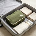 thumbnail image 4 of Nylon Luggage Packing Cube Large Size, Waterproof Travel Organizer Pouch with Zipper, Clothing Storage Bag for Suitcase Travel Home, Green, 14.5x9x4.3 Inches, 4 of 6