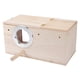 thumbnail image 5 of Casa de madera para pájaros, caja para carboneros, para cría, casa rústica para percha de descanso, con Apertura derecha, 5 of 9