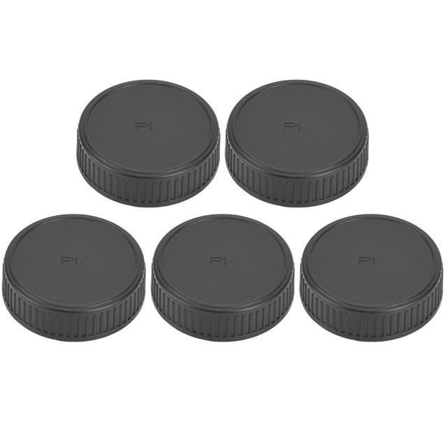 Tapa trasera de Plástico Jadeshay 5 piezas para lentes de cámara SLR montura Pentax PK color Negro