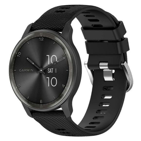 (Black)Silicone Watch Band For Garmin Approach S40 For Garmin Approach S40