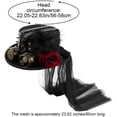 thumbnail image 3 of Yvsxxv 1Pc Black Steampunk Rose Feather Mesh Top Hat for Adults Party Events, 3 of 7