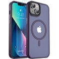 thumbnail image 1 of KOMI Magnetic for iPhone 13 Case, [Compatible with MagSafe][10 FT Military Grade Drop Protection] [2+Tempered Glass Screen Protector] Non-Slip Heavy Duty Full-Body Shockproof Phone Case, Dark Purple, 1 of 4