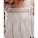 thumbnail image 5 of Camiseta Sin Mangas de Encaje Y2K para Mujer, con Abertura Lateral y Lazo, con Volantes Transparentes, Ideal para Salir de Verano M, 5 of 8