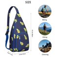 thumbnail image 2 of Cute Avocado Sling Backpack - Playful Kawaii Illustration, Multi-Functional Shoulder Bag, 2 of 4