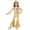 Light Gold, variant on Kids Girls Jazz Disco Performance Dancewear Sleeveless Sequins Flared Jumpsuit with Gloves and Hat Dance Leotard Hot Pink 16