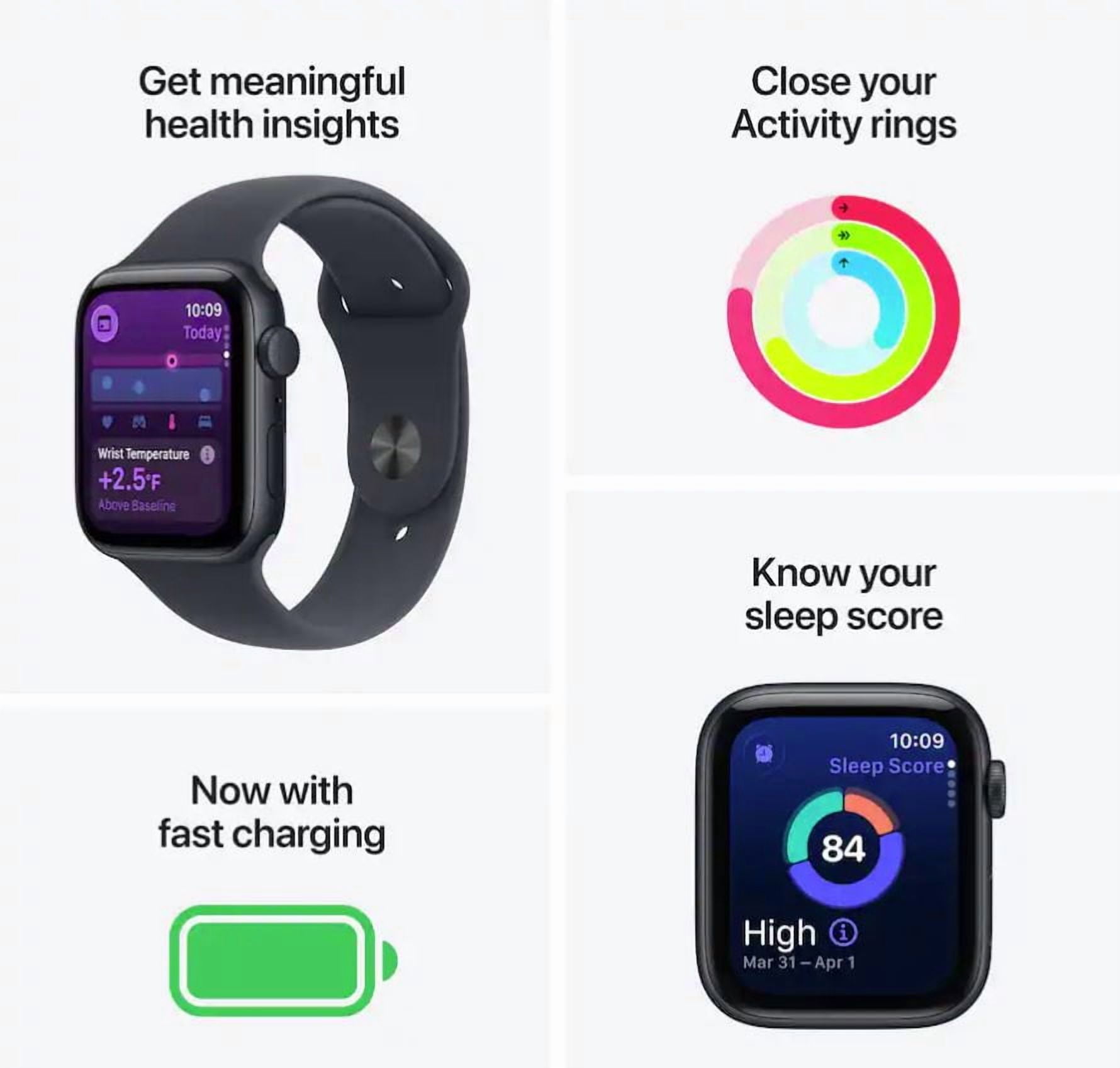 Apple Watch SE 3 - GPS + Cellular - 40MM Starlight Aluminum Case with Starlight Sport Band - M/L