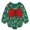 Green, variant on FOCUSNORM Baby Girls Christmas Printed Long Sleeve Round Neck Romper + Bow Headband