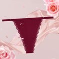 thumbnail image 3 of Gibobby Tangas de sexy mujer Calzoncillos Patchwork Color Ropa interior Bragas Bikini Sólido Calzoncillos para mujer Bragas Regalo de Navidad 1 pieza(Vino,CH), 3 of 4