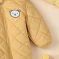 thumbnail image 4 of Faraee Unisex Toddler Quilted Padded Winter Romper Baby Bear Embroidery Hooded Ear Zip Up One Piece Jumpsuit Warm Infant Outer Snowsuit for Boys Girls Cold Season Wear, 4 of 6