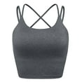 thumbnail image 3 of FUTATA Women Cross Back Sport Bras Padded Strappy Criss Cross Cropped Bras for Yoga Workout Fitness, 3 of 5