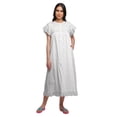 thumbnail image 1 of Moomaya Chemise de Nuit Mi-Mollet à Boutons pour Femmes en Coton, 1 of 6