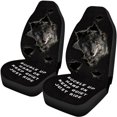 thumbnail image 5 of Uourmeti Wolf Ripped Leather Print Car Seat Covers 3 PCS, Car Seat Covers Full Set Polyester Car Front Seats Interior for Trucks Cars most Cars, 5 of 9
