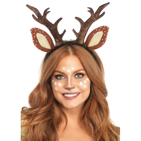 Leg Avenue Women's Deer Fawn Antler Headband, Brown, O/S