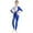 Blue, variant on iEFiEL Kids Girls Figure Skating Bodysuit Ballerina Gymnastics Acrobatics Leotard Long Sleeve Shiny Rhinestones Jumpsuit Hot Pink 16