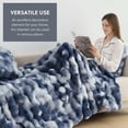 thumbnail image 4 of Cozylore Faux Fur Throw Blanket for Bed Luxury Fluffy Thick Bubble Blanket Warm Cozy Throw for Bedroom Living Room, 90" x 108", Tie-Dye Blue, 4 of 6