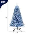 thumbnail image 2 of HestiNysus 6 FT Artificial Fir Christmas Tree with 750 Lush Branches, LED Lights, Reinforced Metal Base, Blue, 2 of 6