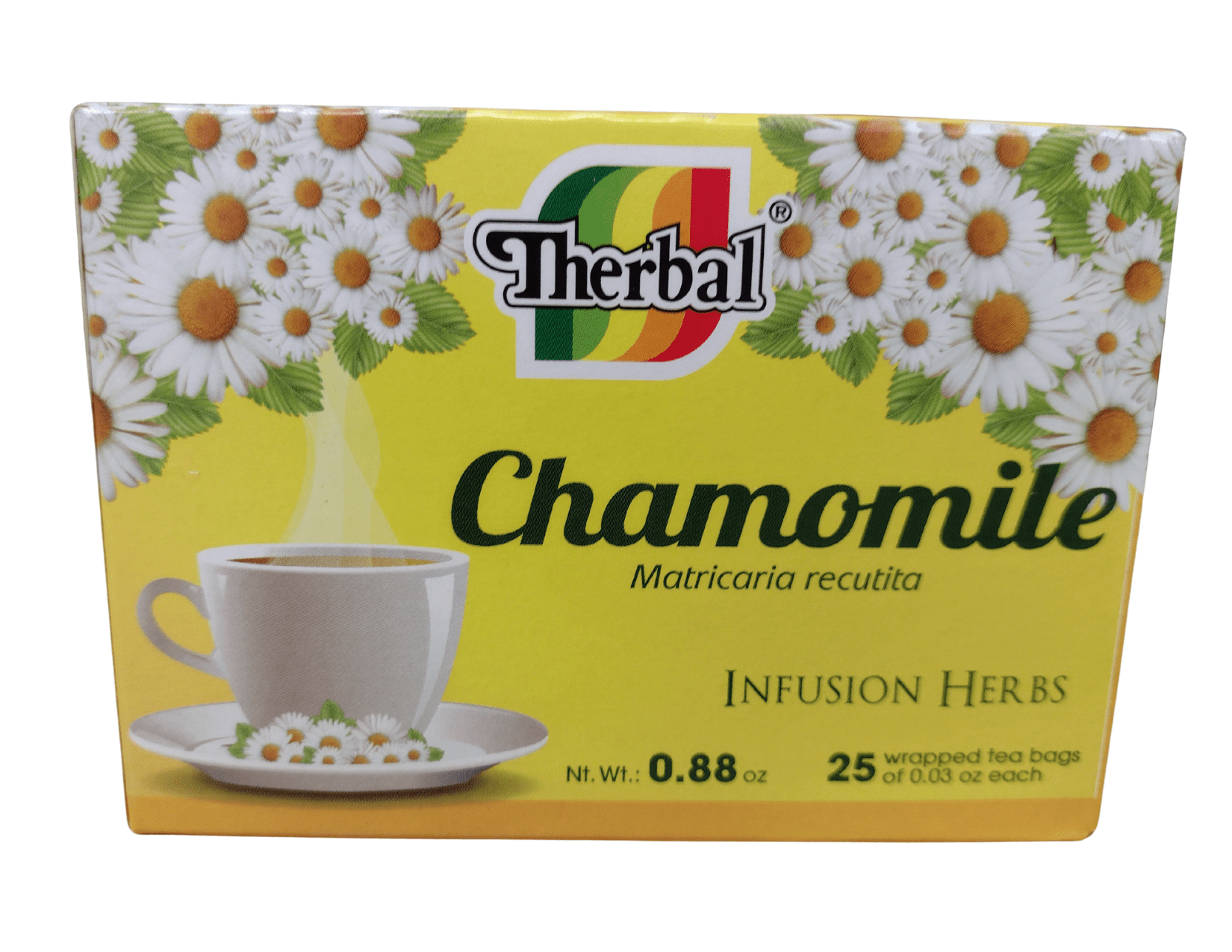 Therbal Chamomile Infusion Herbs Tea, 25 Tea Bags, 0.88 oz