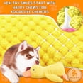 thumbnail image 4 of Juguetes para perros de 17,7 pulgadas, el pato calmante amarillo, juguete de peluche para perros, masticadores agresivos, almohadas de peluche para perros Quack Otter, juguetes interactivos de patos, 4 of 7