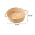 thumbnail image 5 of Cat Scratcher Bed Handmade Straw Cat Bed Basket for Indoor Cats Breathable Pet House Nest Scratch-Resistant for Furniture Protection Beige 35cmx13cm, 5 of 6