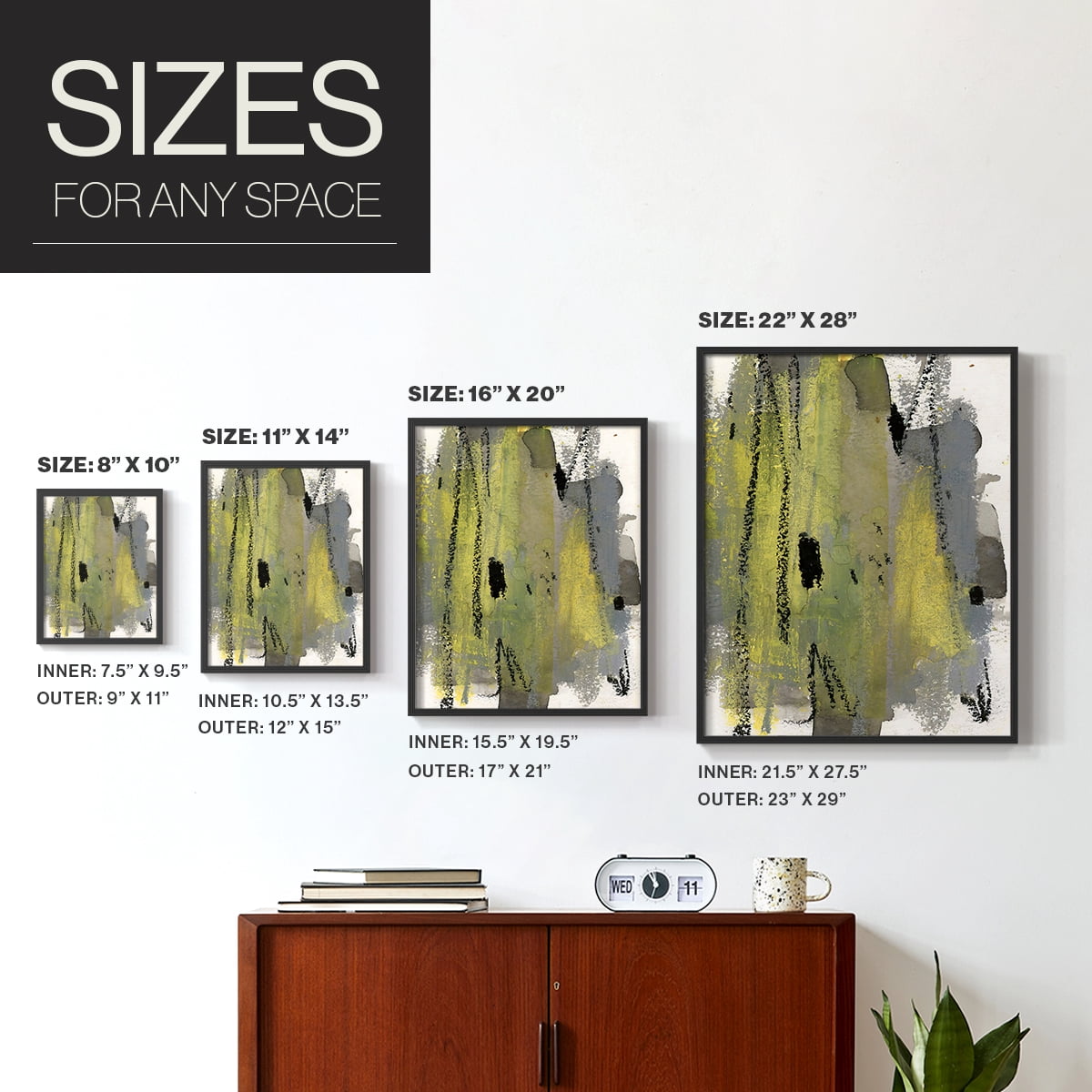 Loft Pastel I Framed Print in Black Solid Wood Framed Print No Nail Hanging