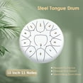 thumbnail image 3 of Tambor de lengua de acero de 10 pulgadas. tambor de mano de 11 notas con mazo de tambor. púas para dedos. percusión para meditación y Yoga Tomshoo  Tambor de lengua de acero, 3 of 6