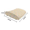 thumbnail image 5 of Hedgehog Lumbar Pillow, Smiling Characters with Dotted Floral and Striped Prints, Soft Back Cushion for Office Chairs with Adjustable Straps, 14" x 13", Multicolor, by Ambesonne, 5 of 7