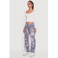 thumbnail image 3 of Women's Acid Wash Straight Leg Utility Jeans, 3 of 5