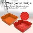 thumbnail image 6 of Matoen Silicone Air Fryer Liners Round Air Fryer Liners Reusable multifunction Silicone Air Fryer Liners 8.2 Inch Red, 6 of 8