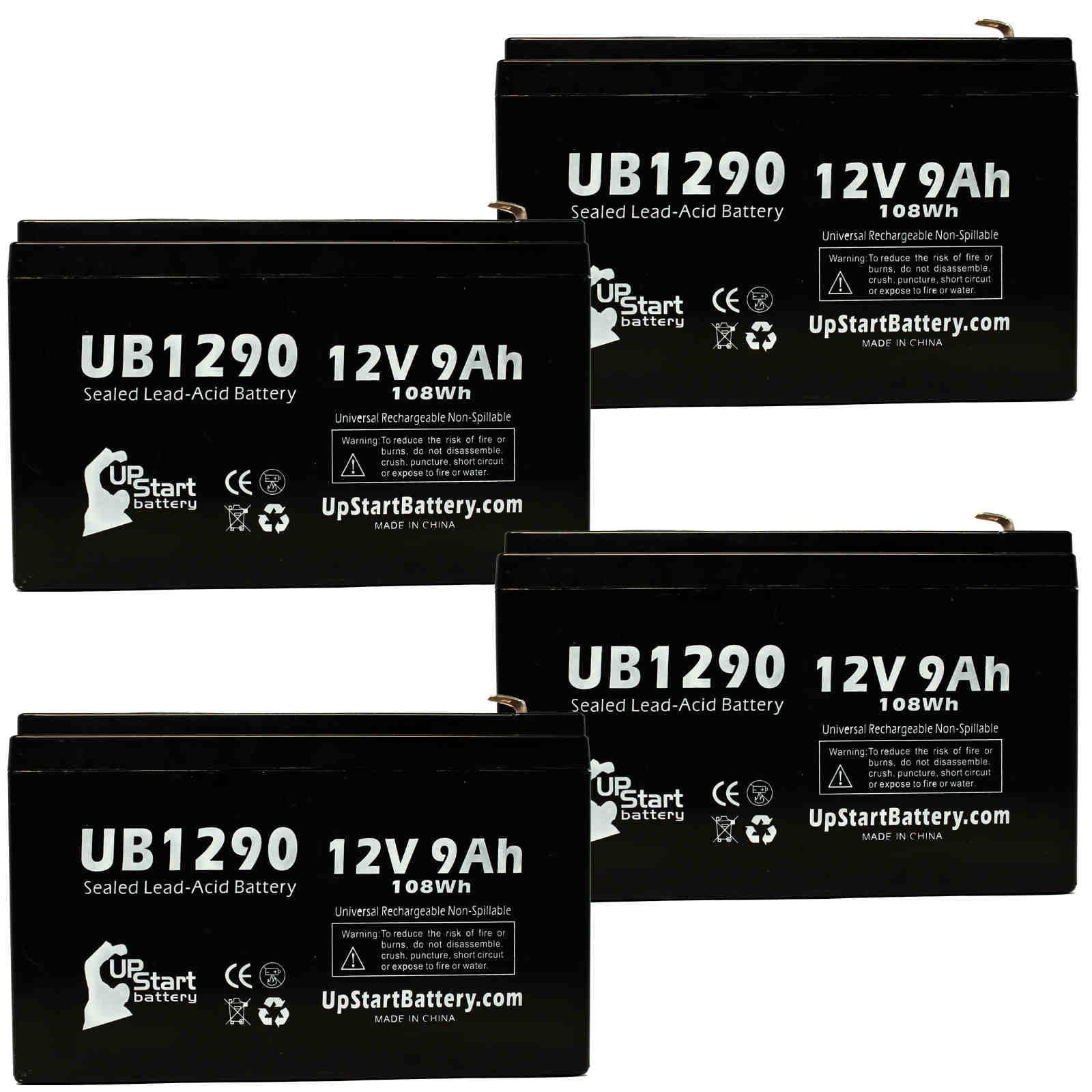 UB1290 12V 9Ah Compatible Battery for APC UPS Computer Backup Power - 2 Pack