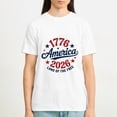 thumbnail image 5 of Patriotic America 1776-2026 Land of the Free T-Shirt , 250 Year Independence Day T-Shirt, OdeJous T-Shirt White, S, 5 of 5