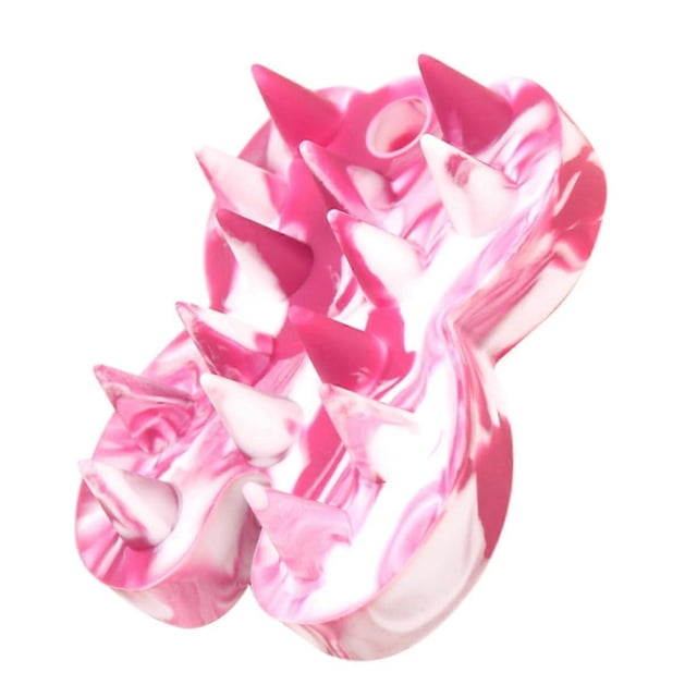 Cepillo masajeador de cuero cabelludo con cerdas de silicona para la ducha, exfoliante corporal suave para el baño, rojo y blanco.