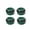 Green 4pcs, variant on 4Pcs Universal Anti Vibration Pads Washing Machine Rubber Foot Mat Silent Refrigerator Furniture Pad Furniture Lifting Foot Base