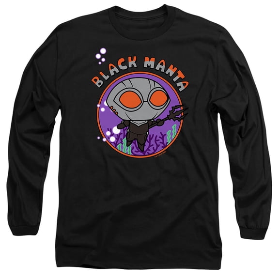 Aquaman and the Lost Kingdom Chibi Black Manta Unisex Adult Long-Sleeve T Shirt