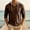 Coffee, variant on Men's Solid 3/4 Sleeve Pullover Hoodie, Casual V‑Neck Drawstring Hooded Athletic Sweatshirt for Street & Daily Wear