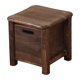 thumbnail image 1 of Taburete de almacenamiento de madera Taburete pequeño para el hogar Decoración Artesanía con forma redondeada 30cmx30cmx30cm, 1 of 9