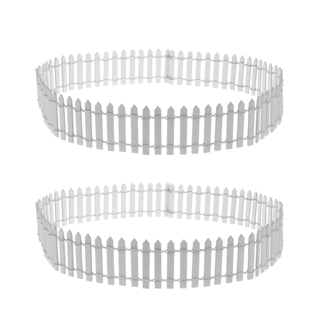 Shisuyan 2pcs Micro Landscape Fence Props Simple Mini Fences Miniature Garden Ornaments