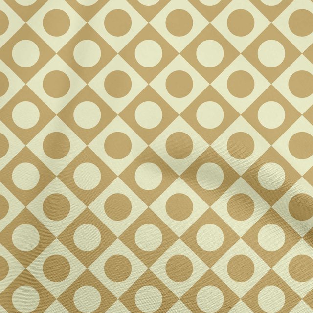 oneOone Polyester Spandex Light Brown Fabric Geometric Sewing Craft Projects Fabric Prints By Yard 56 Inch Wide