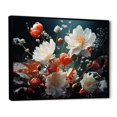 thumbnail image 2 of Designart "Enchanting White Floral Beauty" Flowers Floater Framed Wall Art Living Room, 2 of 5